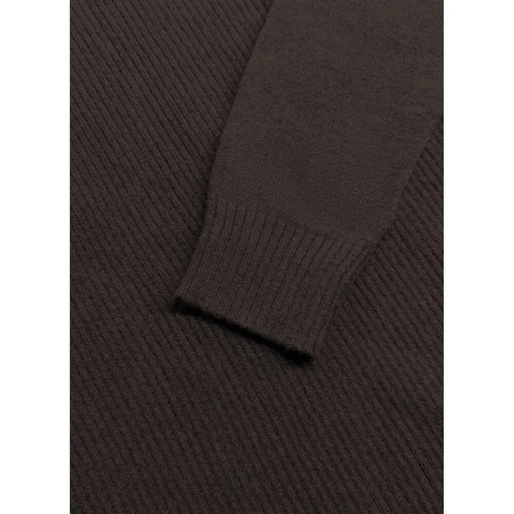 Women’s Crew Neck Sweater Cotton Acrylic Long Sleeve Casual Fall Winter - Picture 5 of 6